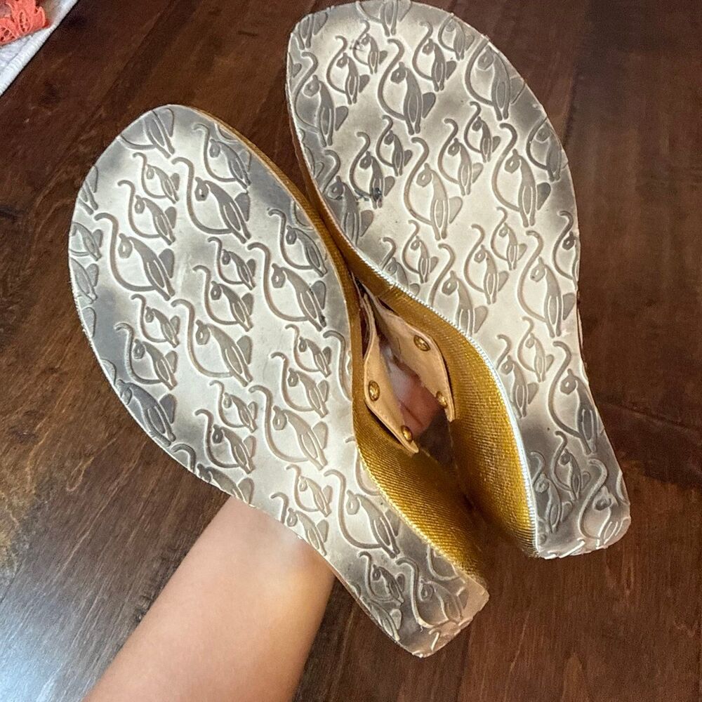 Vintage Y2K Baby Phat Wedge Sandals size 6 Coconut Girl Summer Clubwear - Picture 6 of 8